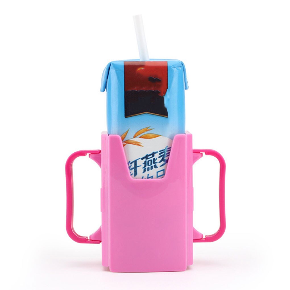 Baby Milk Carton Cup Holder Infant Toddler Milk Carton Adjustable Anti-sprinkler Drinking Container