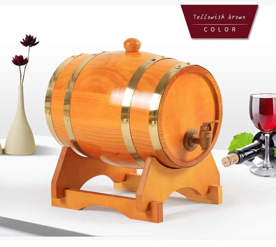 1.5l/3l mini eikenhouten wijnvaten, speciale vaten, biervaten voor brandewijn, whisky, huishoudelijke wijnvaten