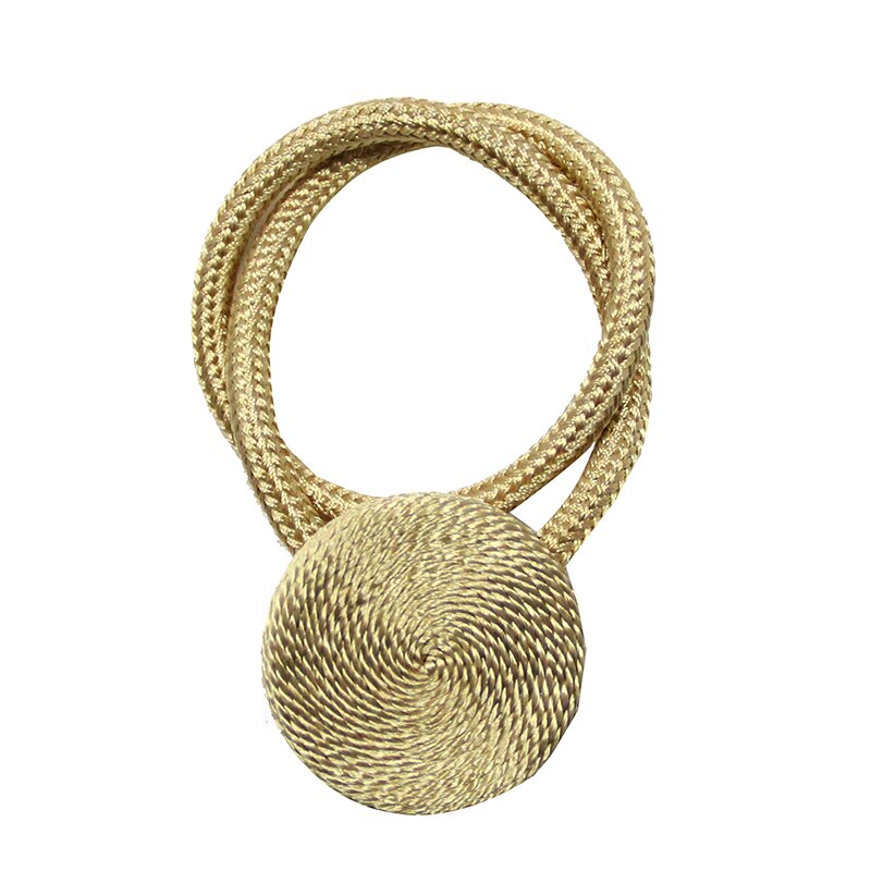 1pc magnetiska gardinfästen rumstillbehör macaron guld gardiner cilp heminredning gardinhållare spännen rem rep knyt ryggar: Mörkt guld