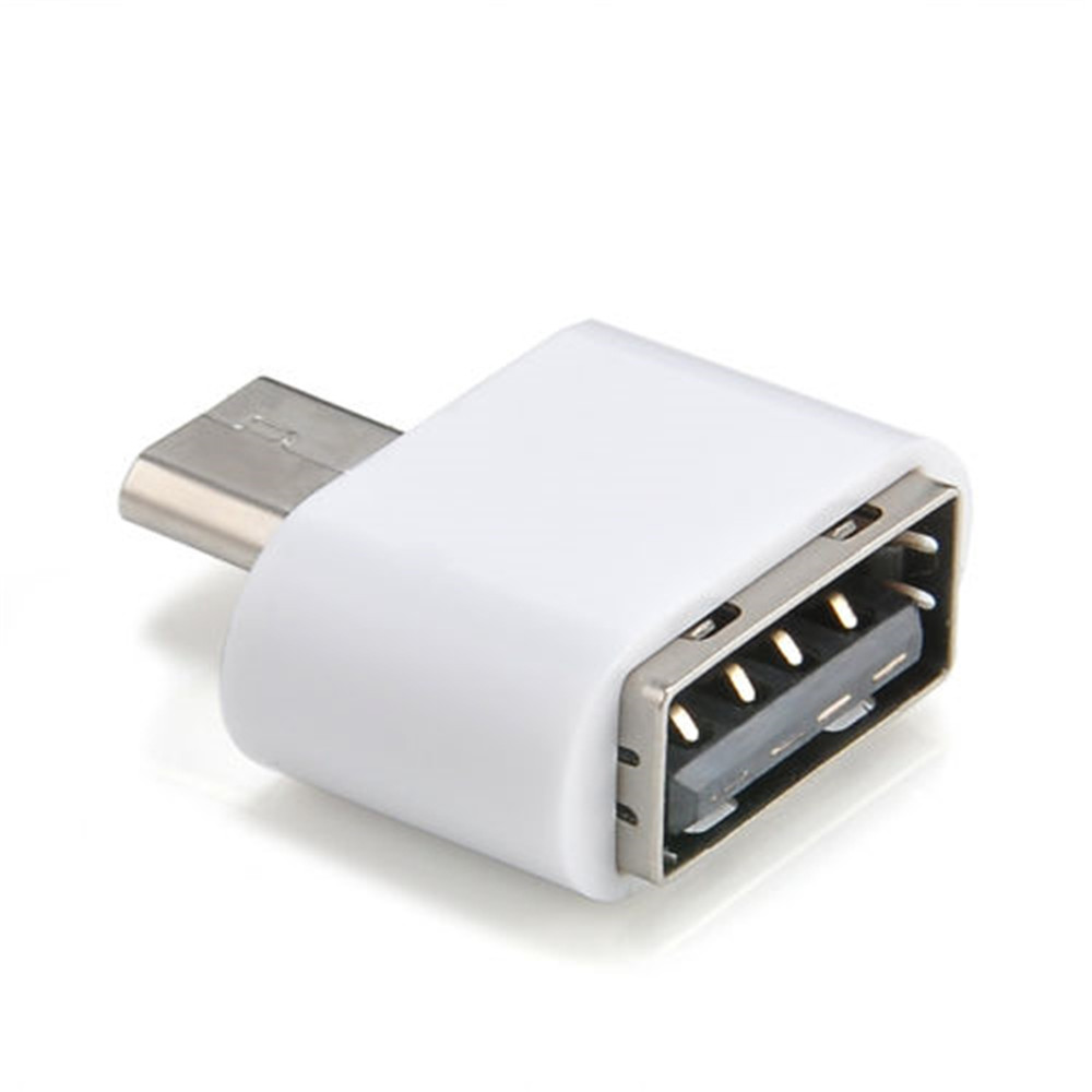 5 Colors Mini Micro USB Male to USB 2.0 Female Adapter OTG Converter For Android Tablet: white