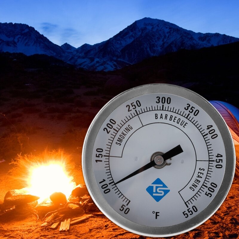 3\" Gas Charcoal Smoker Pit Grill BBQ Thermometer Termp Gauge Heavy Duty 1/2\" NPT
