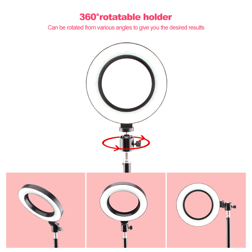 Led selfie licht studio fotografie fotolampen invullicht + studio ondersteuning vloerbeugel telefoonhouder fotografie statief