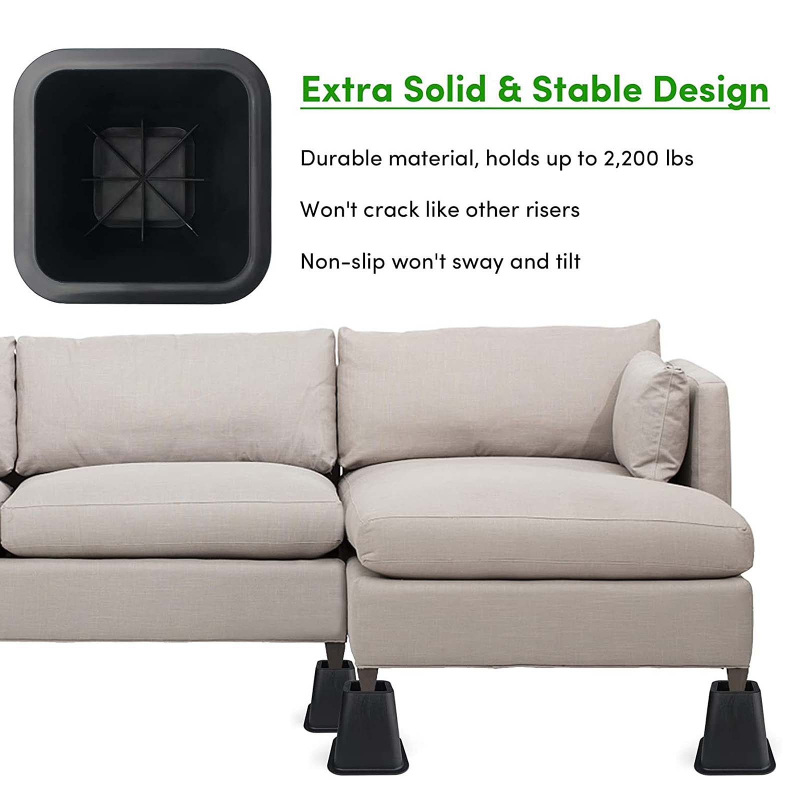 Sengeheis møbelheis møbelrammeløft kraftig sengeheis sklisikker gulvbeskytter sofaheiser for skrivebord sofa sofa