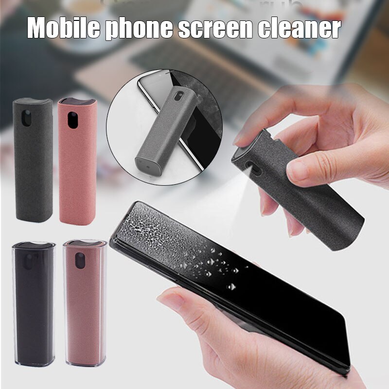 Bærbart skærmstøvfjernelsesværktøj skærmrenser mobiltelefon skærmrenser lyserød / grå ye