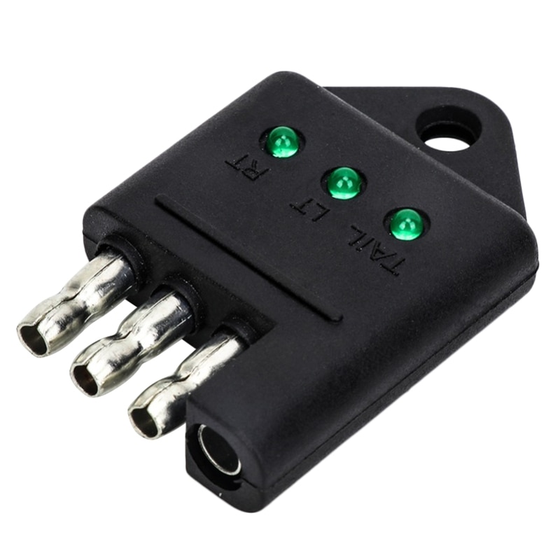 TIROL 4 Pin Trailer Tester Connector Trailer Wiring Tester Straight Trailer Light Wire Circuit Tester: Default Title