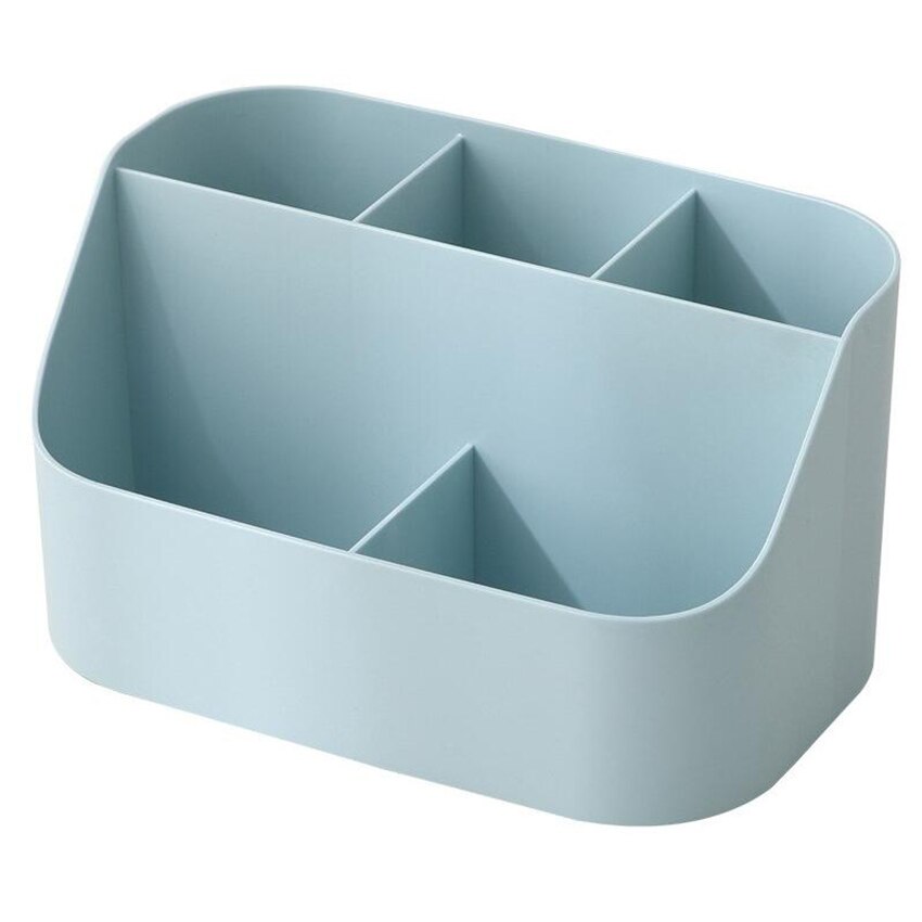 Woonkamer Afstandsbediening Opbergdoos Desktop Pen Houders Oortelefoon Diversen Organizer Make Borstel Stand Storage Case: Blauw