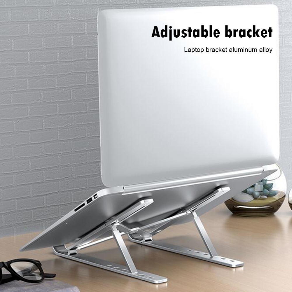 N3 Laptop Stand Riser 6-Angle Adjustable Aluminum Alloy Desk Holder Elevator Mount for 15.6 inch Notebook Computer