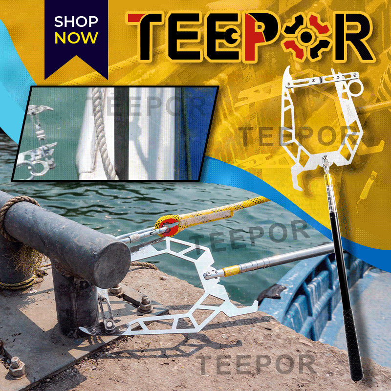 Dock Hook Multi-Purpose Telescoping Boat Hook Long Distance Threader Mooring Rope Cable Wire Guider Fishing Rod Pole Reel Tool