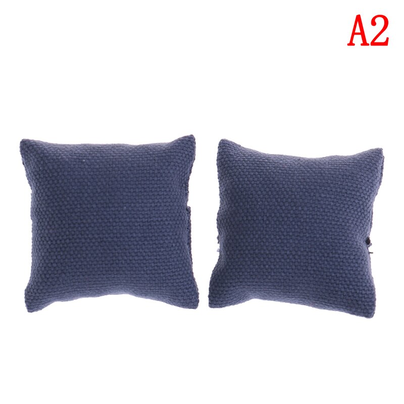 2Pcs/lot 1/12 Dollhouse Miniature Pillow Cushions For Sofa Couch Bed Furniture Toys Without Sofa Chair