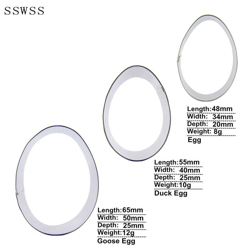 Three Easter Eggs,Goose Egg,Duck Egg,Egg,Cookie Cutter Baking Molds