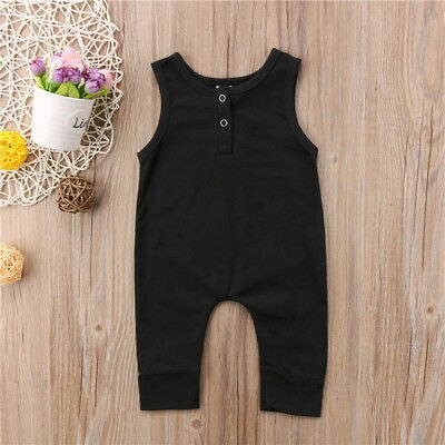 Solid Korte Romper Mouwloos Baby Baby Jongens Meisjes Zomer Casual Katoen Casual Jumpsuit Broek Outfits