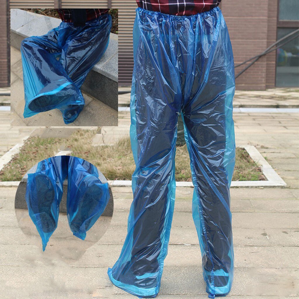 Disposable Protective Raincoat Pants Unsex Protective Splashing Saliva Cover Transparent Dustproof Waterproof Raincoats Pants