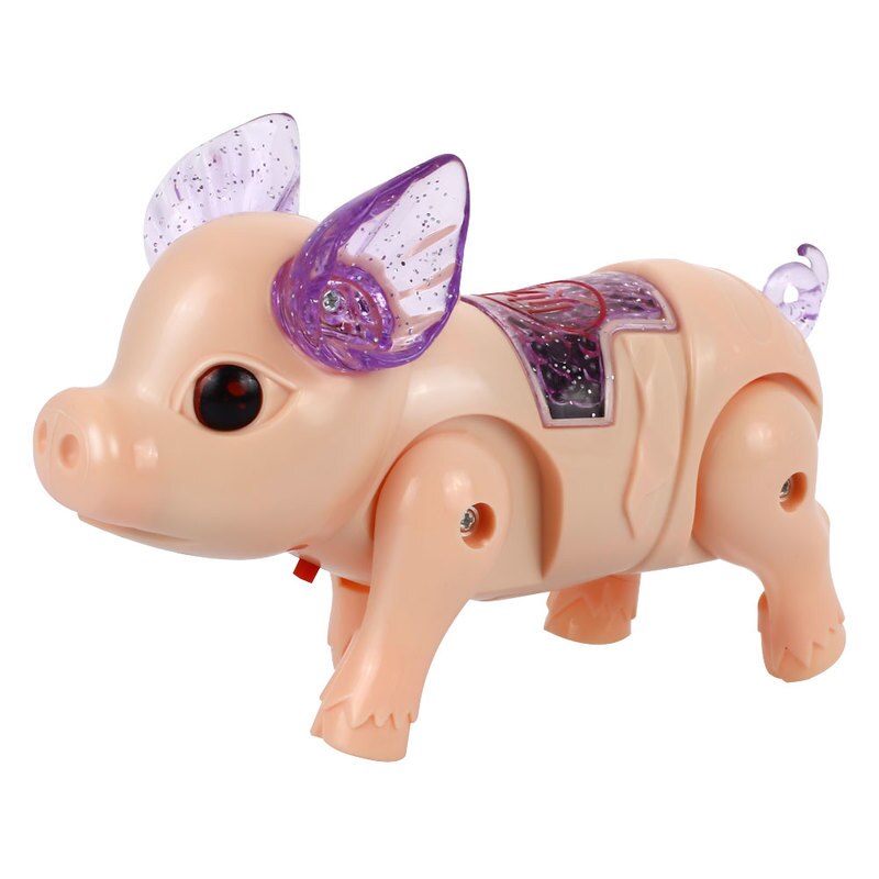 Correa de cerdo eléctrico Multicolor correa de luz Hobby LED cultura baile cerdito brillo música cerdo juguete luminoso juguetes de plástico