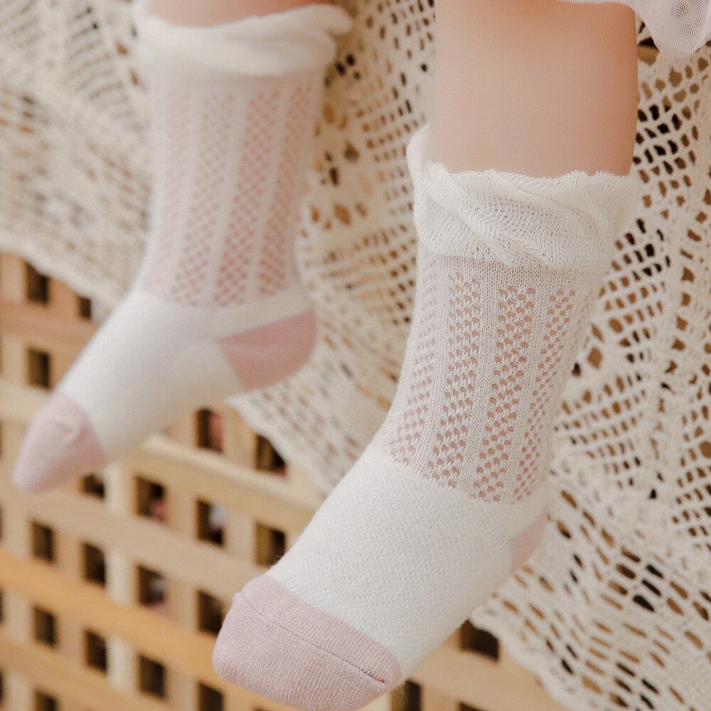 Spring Summer Mesh Baby Socks Pineapple Loose mouthToddlers Socks Newboen Infants Socks Breathable girl princess socks