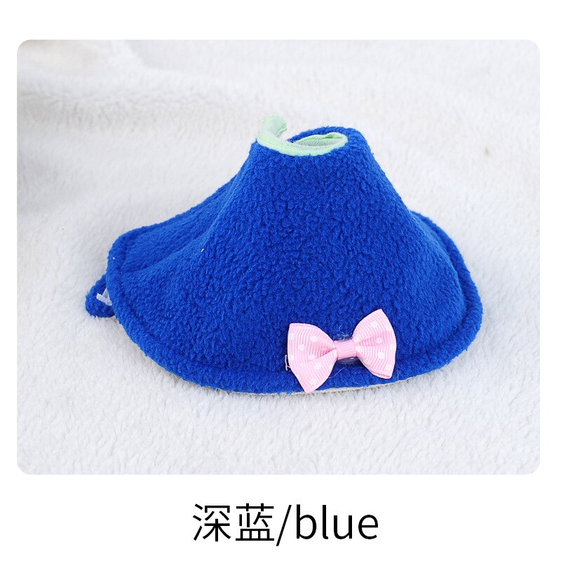 1Pcs Pet Papegaai Zachte Kegel Verstelbare Leuke Anti-Bite Papegaai Kraag Herstel Kraag Hals Mouw Voor Parkiet Huisdier decor Supplies: blue M