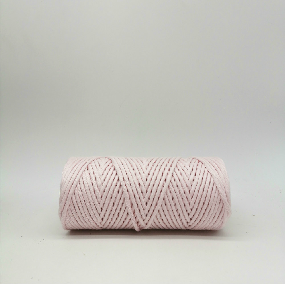 Ropemate Premium Zachte Katoenen Koord 3Mm 100M - 1 Enkele Streng Gekleurde Elastische 3Mm Touw: Baby Pink