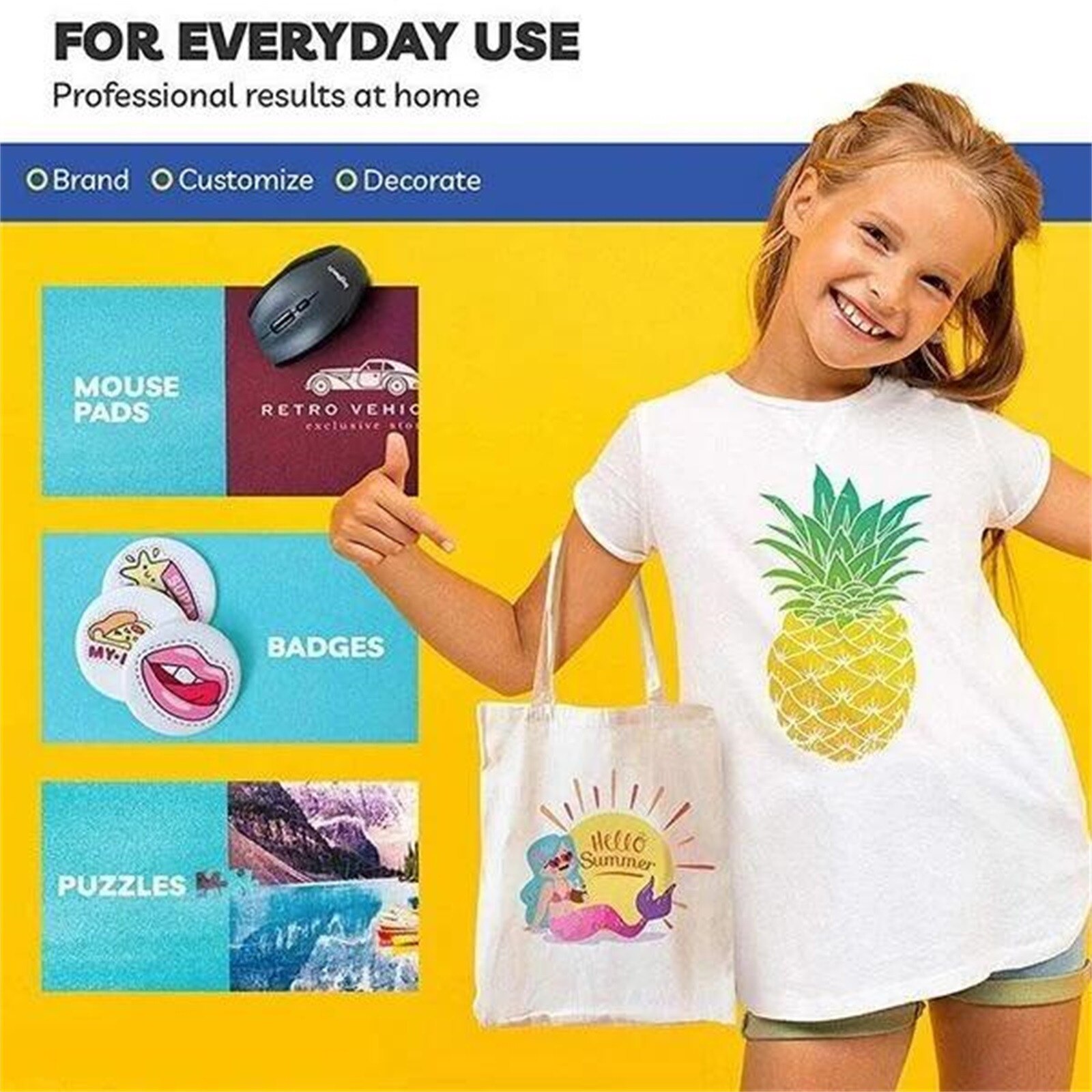 10PCS Fabric Heat Transfer Paper For Cloth T-Shirt Iron On Inkjet Light Fabrics Heat Transfer Paper Easy Manufacturing