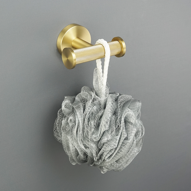 Accesorios de baño de oro cepillado, soporte de toalla, soporte de taza, colgador de anillo de toalla, soporte de papel, soporte de cepillo de inodoro, gancho para abrigo