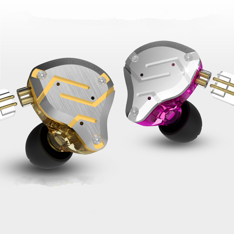 KZ ZS10 Pro 4BA + 1DD Cuffie in metallo ibrido 10 driver HIFI Bass Auricolari In Ear Monitor Sport Auricolari con cancellazione del rumore KZ ZAX ZSX