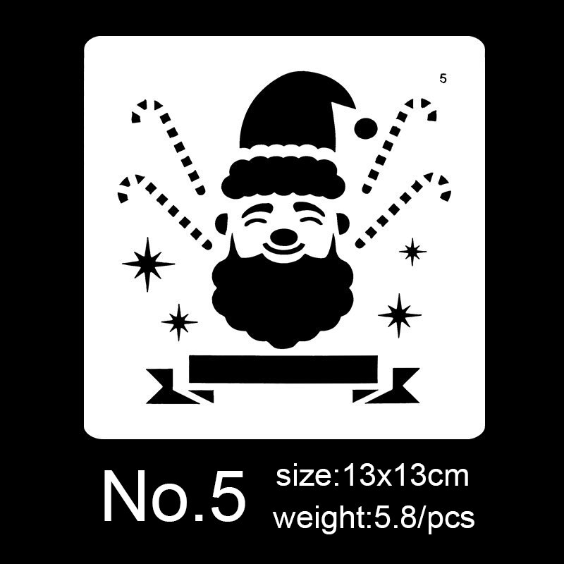 Merry Christma Drawing Template Theme Drawing Board Painted Christmas Tree Elk Children's Educational Tools 12 Kinds Style: NO.5