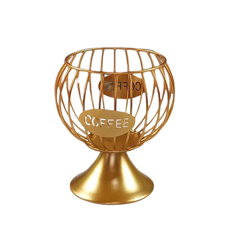 Coffee Pod Holder For Dolce Gusto Nespresso Lavazza Capsule Display Capsule Rack Matel Tower Stand Storage Shelves Nice: Small Gold
