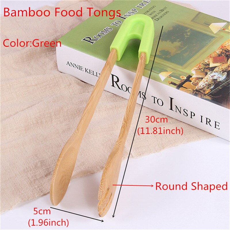 4YANG Stainless Steel Wooden Plastic Kitchen Food Utensils Buffet Cooking Tool Anti Heat Bread Clip Pastry Clamp Barbecue Tong: JJCJ000100004