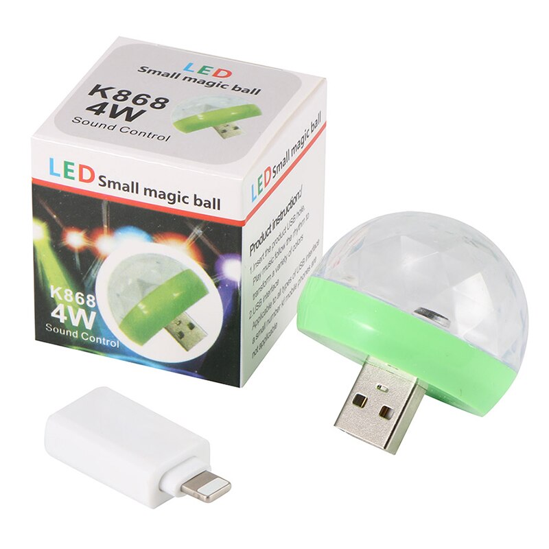 USB DC5V colorful effect party light music control ktv dj disco lights automatic led stage lights for iPhone Android iOS