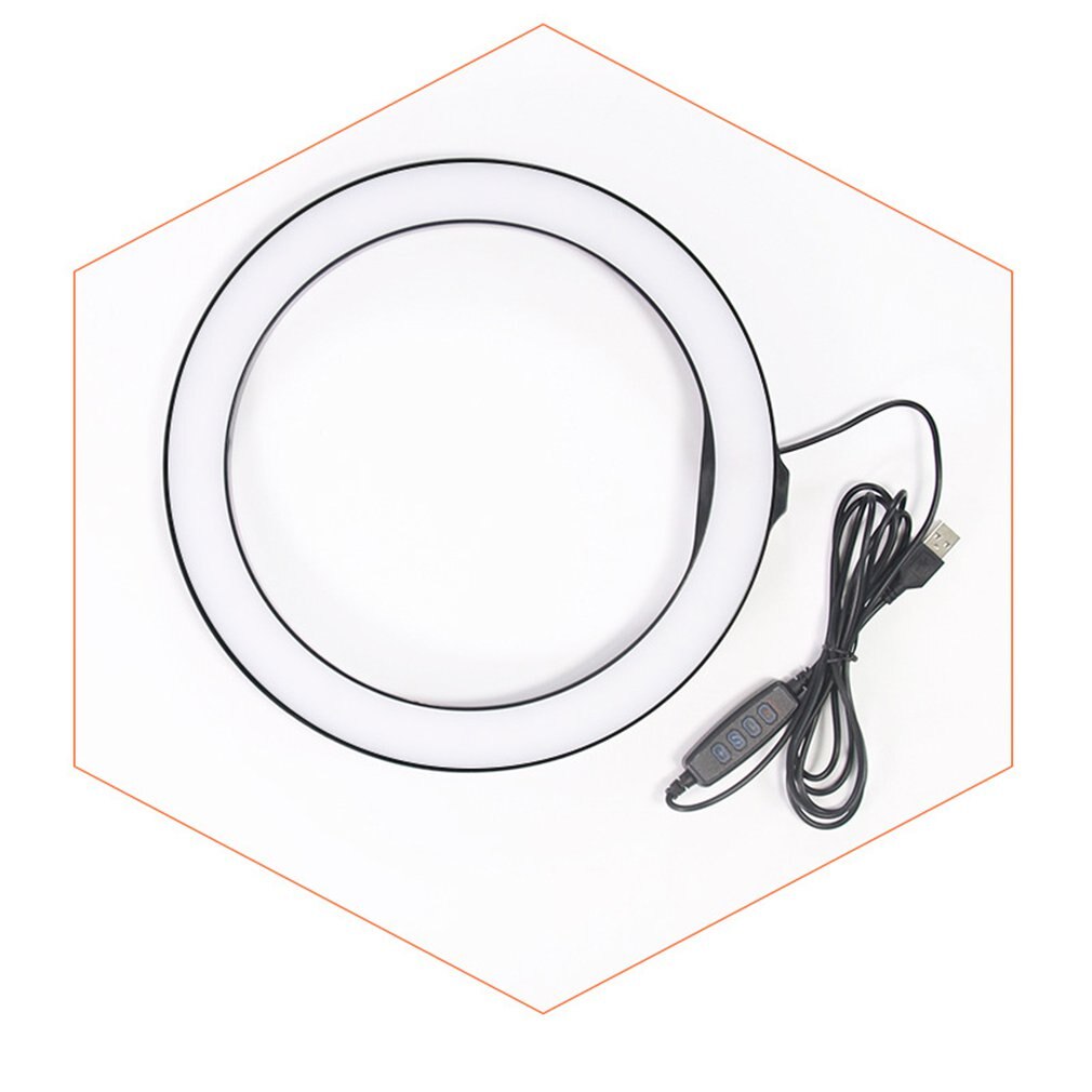 10 Inch Flat Ring Light Selfie Beauty Photography Mobile Phone Live Light Three Color Temperature LED Fill Light