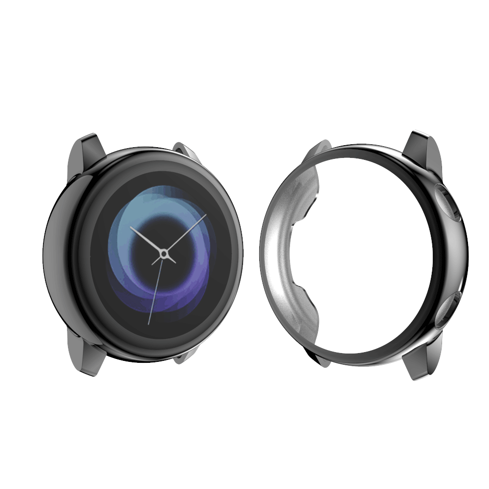 Boîtier pour Samsung galaxy watch, Protection complète en silicone souple, Protection d'écran, pour active galaxy watch: Black