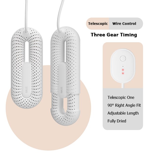 Youpin Sothing scarpa asciugatrice Loop scarpe elettriche estensibili asciugatrice PTC riscaldatore portatile sterilizzazione multieffetto deodorizzazione: White With Timing / CN