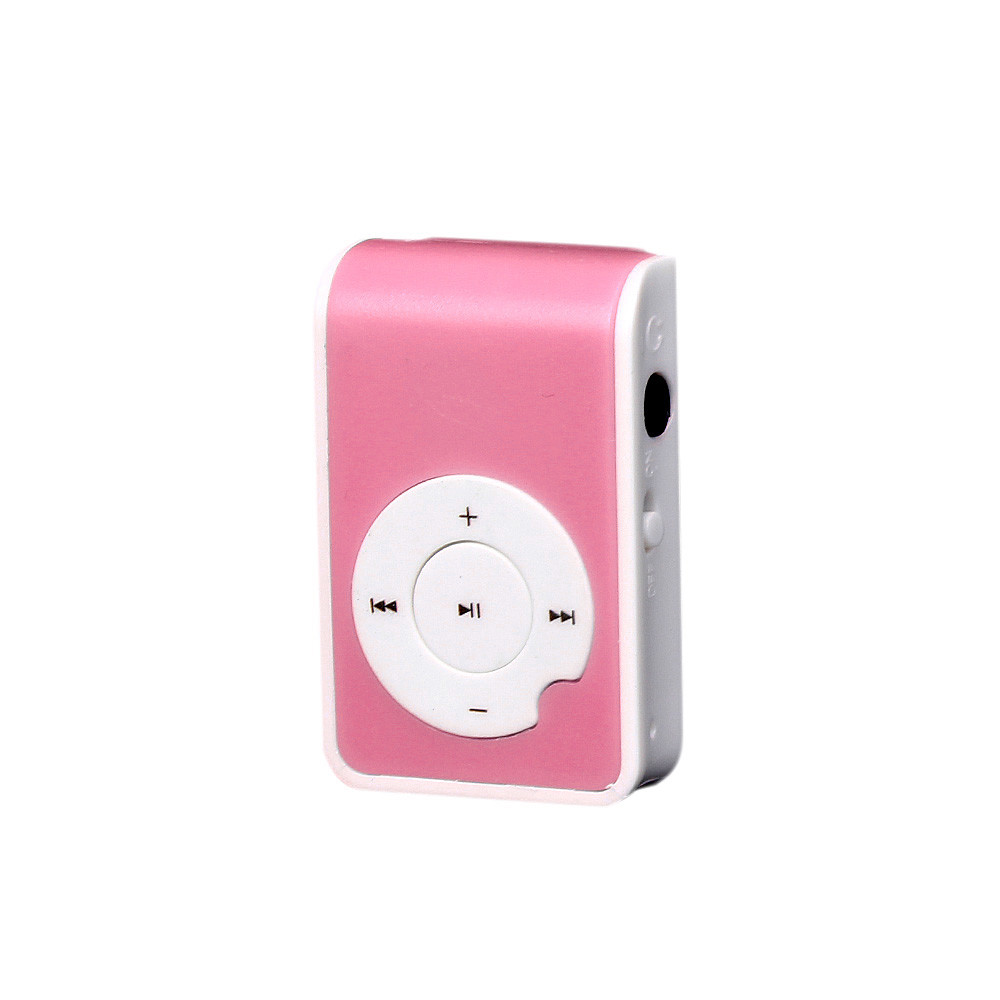 Portable MP3 Player Music Player Mini Clip Metal USB MP3 Support Micro SD TF Card Media l926#3: PK