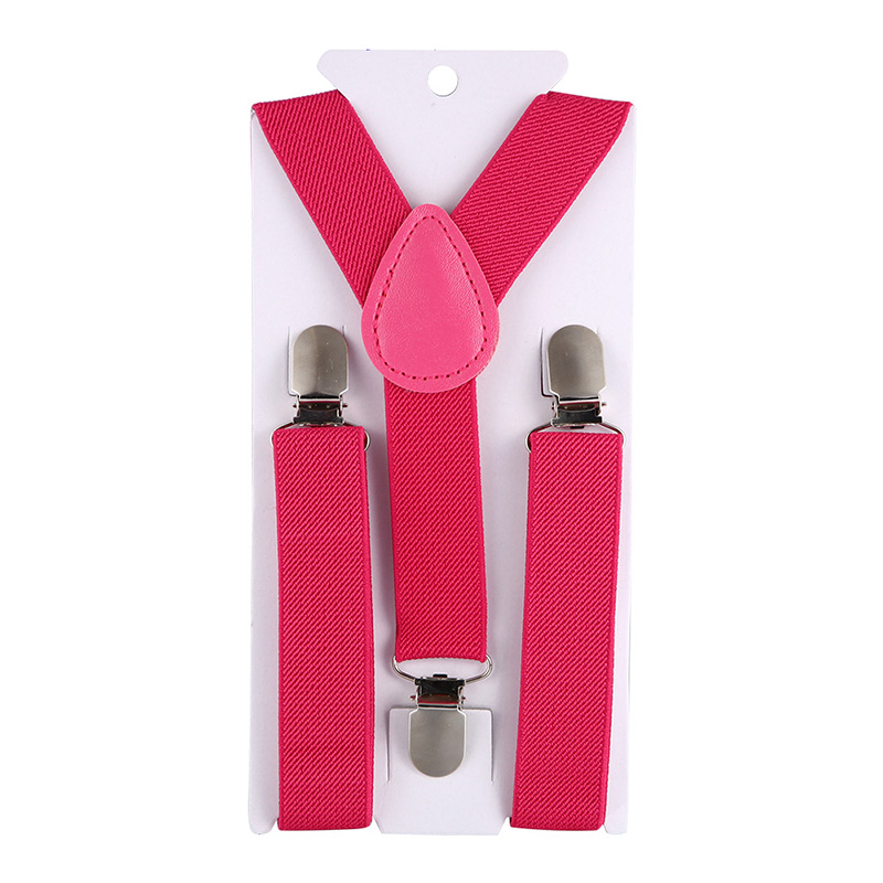 Tirantes de bebé para niños Y niñas, Tirantes ajustables elásticos para de de boda, Color amarillo, naranja Y verde: Rojo rosado