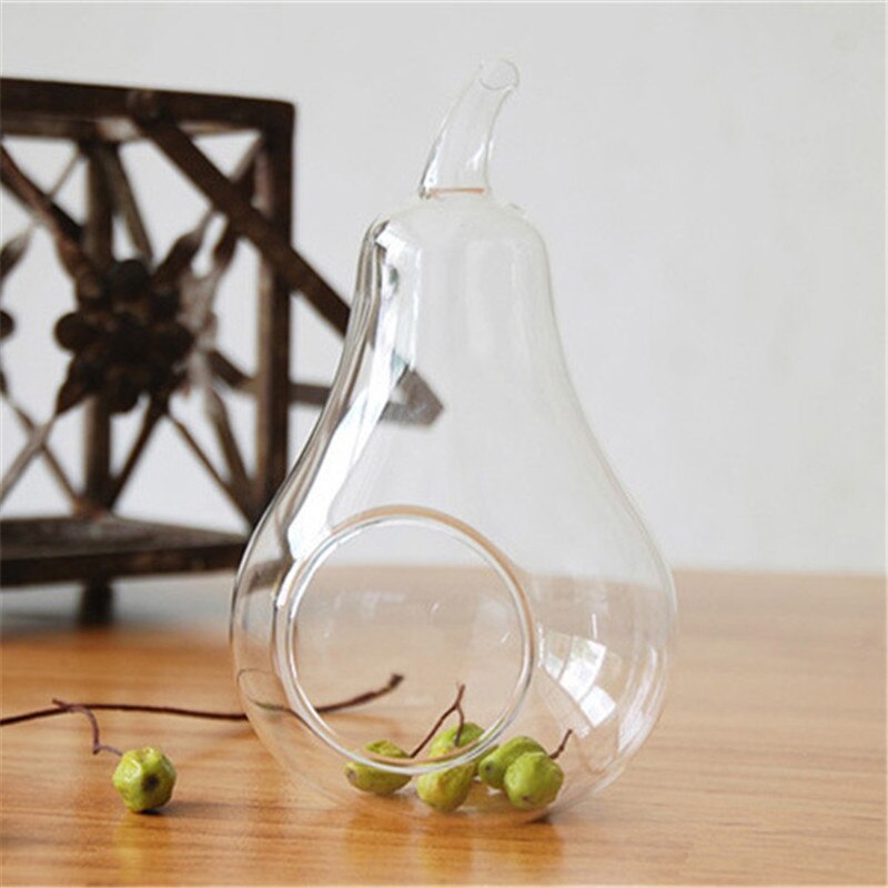 Appel Peer Fruit Planter Tafelblad Vaas Glas Plant Bloem Terrarium Decor Container Hydrocultuur Pot Thuis Bruiloft Decoratie