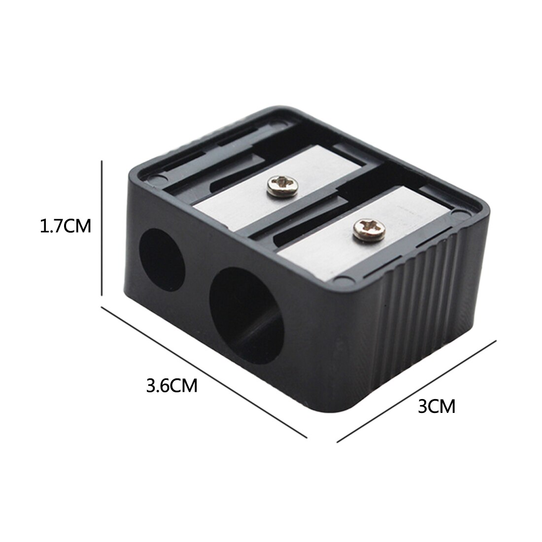 Simple Double Holes Precision Cosmetic Pencil Sharpener For Eyebrow Liner Eyeliner Pencil School Supplies Students