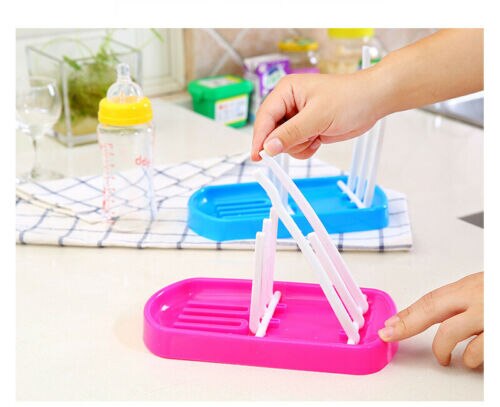 Dla dzieci stojak na butelki 4 kolor dziecko karmienia stojaki robić suszenia butelek kształt drzewa czyszczenie wieszak półki odpinany