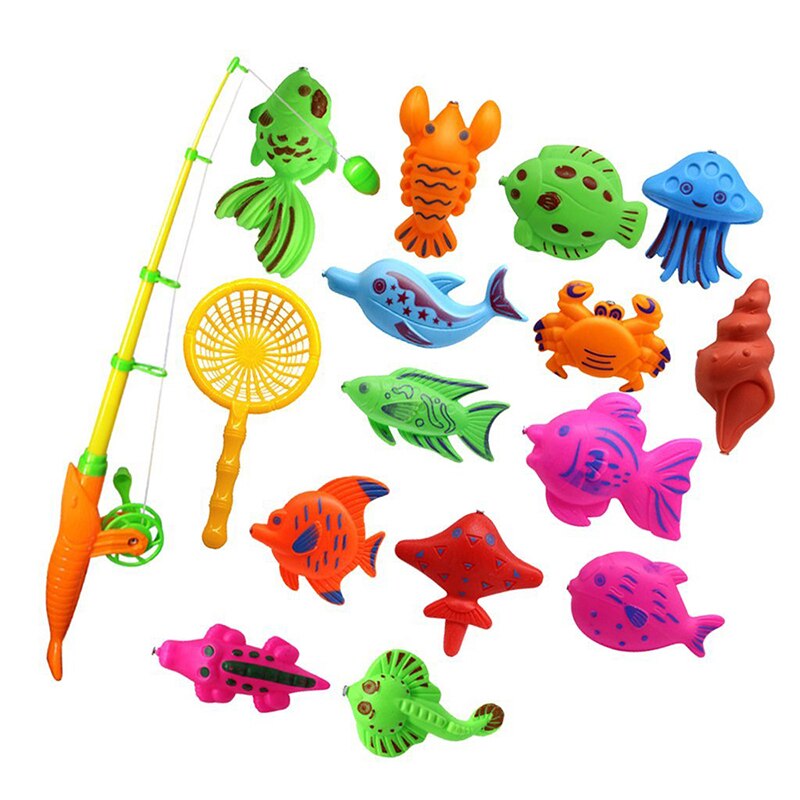 Schlecht Spielzeug Angeln Fisch Modell Magnetischen Badewanne einstellen für Baby Art-15 stücke: Ursprünglich Titel