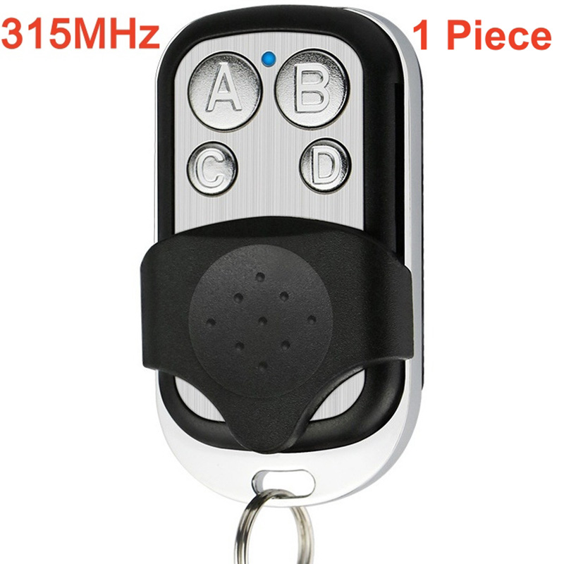 Ouvre-porte de Garage télécommandé 315MHz 433MHz, duplicateur de 4 boutons, clés de voiture sans fil, contrôleur de remplacement pour la sécurité de la maison: Black