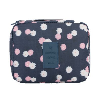 LADSOUL Women Makeup bag Cosmetic bag Case Multi-functional Make Up Storage Rushed Floral Nylon Zipper Travel Wash Bag CD5615/h: p9