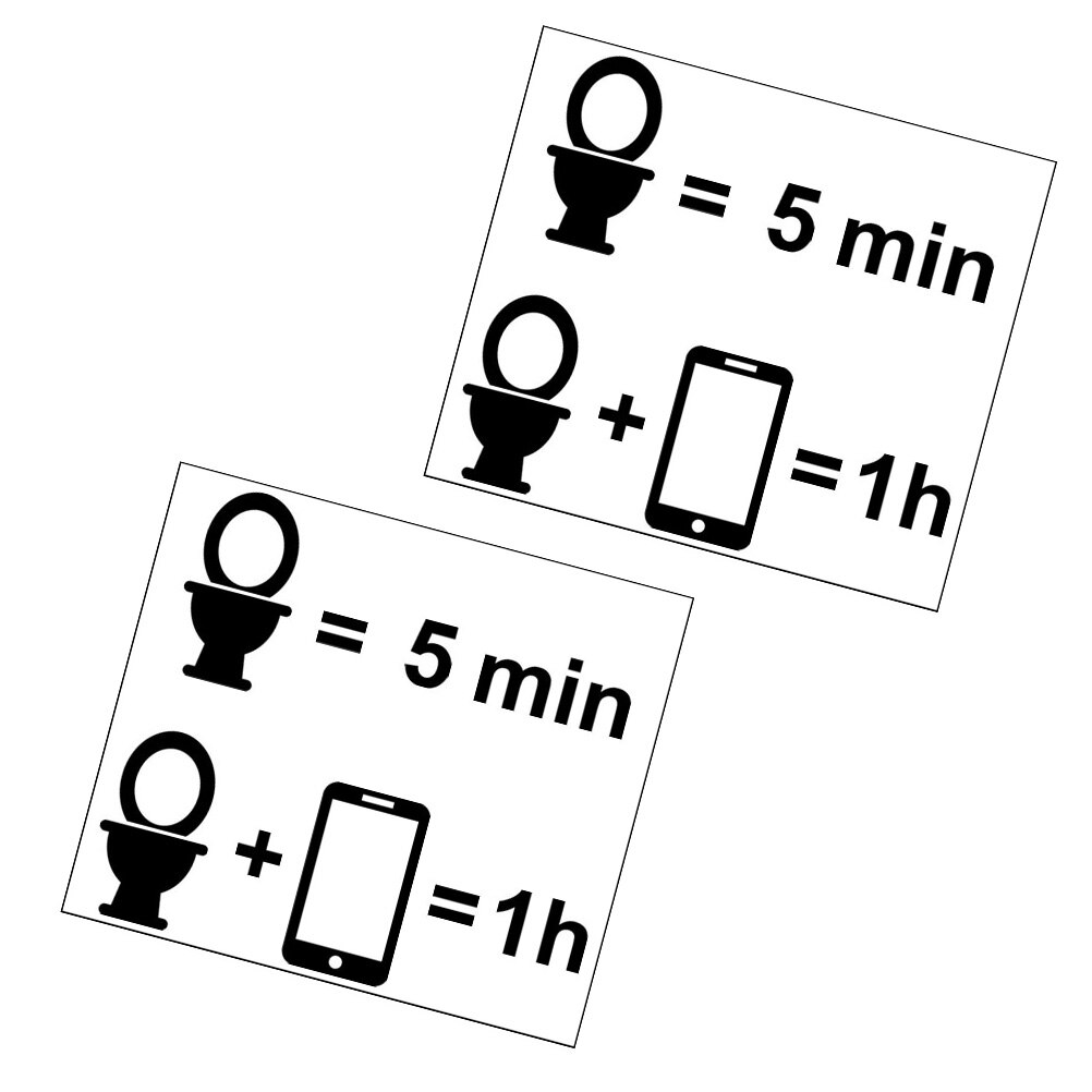 2 Sheets of Toilet Lid Sign Decal Toilet Seat Stickers Adhesive Toilet Lid Stickers: Default Title