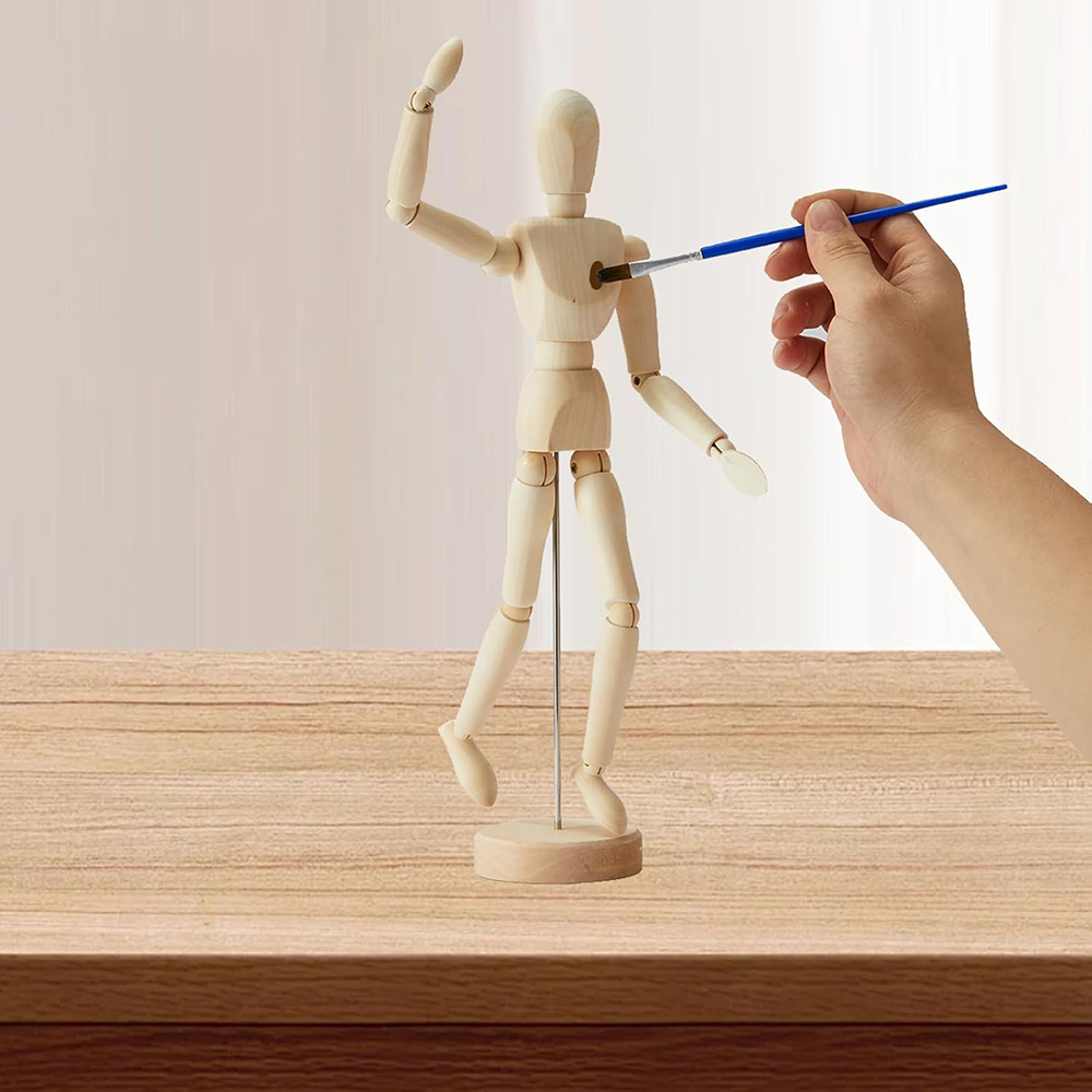 8/12 ''Artystyczny drewniany manekin z przegubami Idealny robić dekoracji wnętrz / rysowania ludzkiej postaci