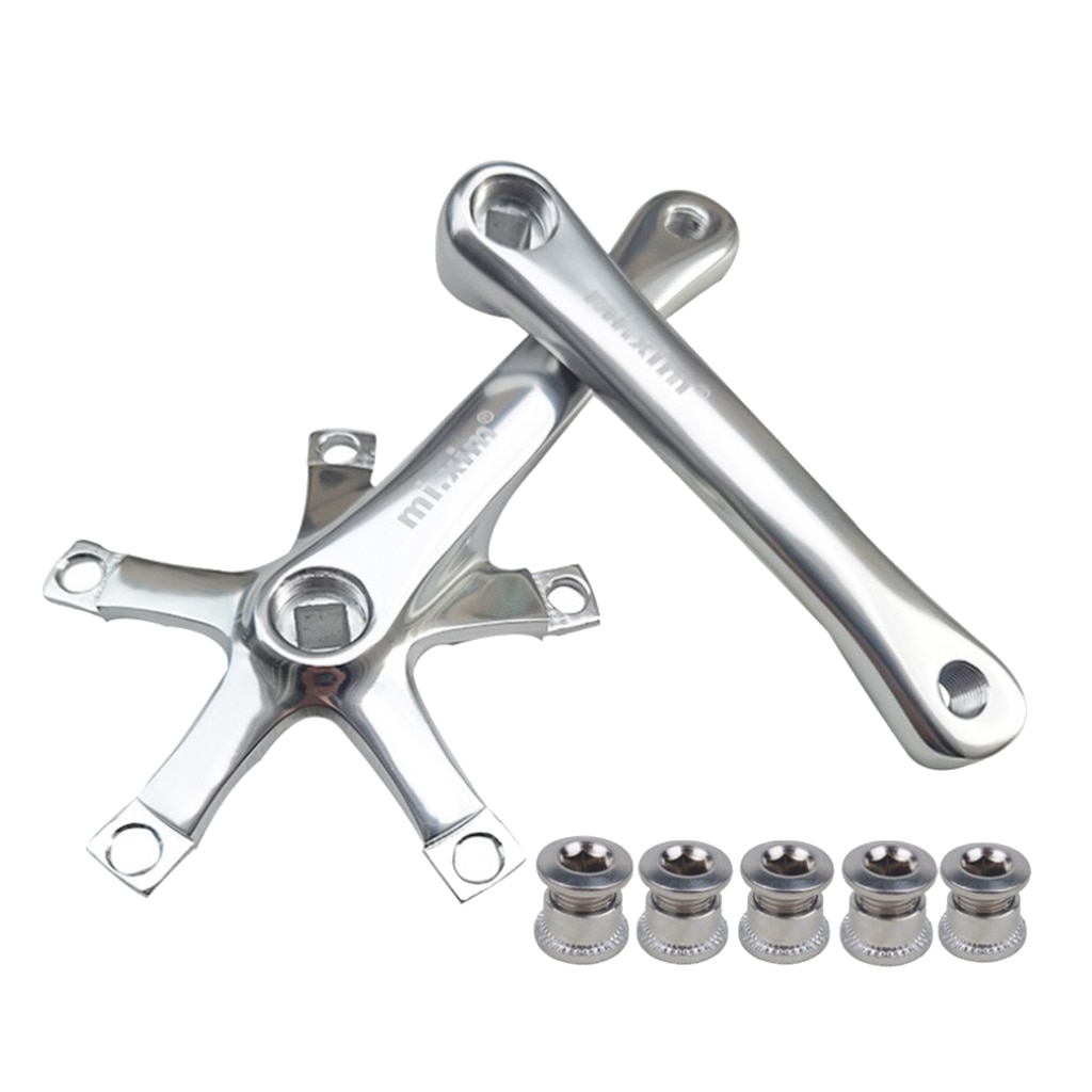 Bielas de bicicleta de montaña de carretera 165mm BCD 130, piñón de manivela de bicicleta de aluminio e instalación, Kit de clavos para 8/9/10 velocidades, disco único/Doble