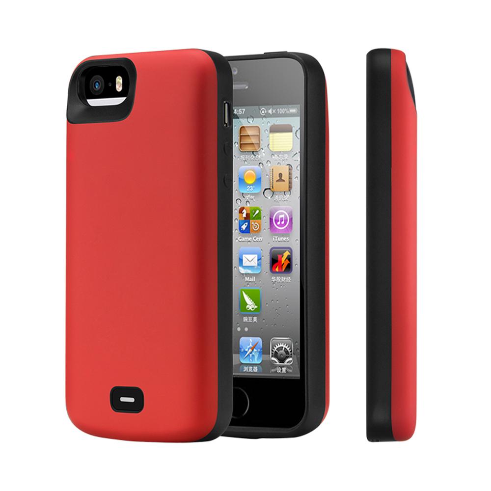 4000 mah batterijlader voor iphone 5 5s se 5500/8000 mah powerbank voor iphone 6 6s 7 8 plus mobiele telefoonhoesje oplader
