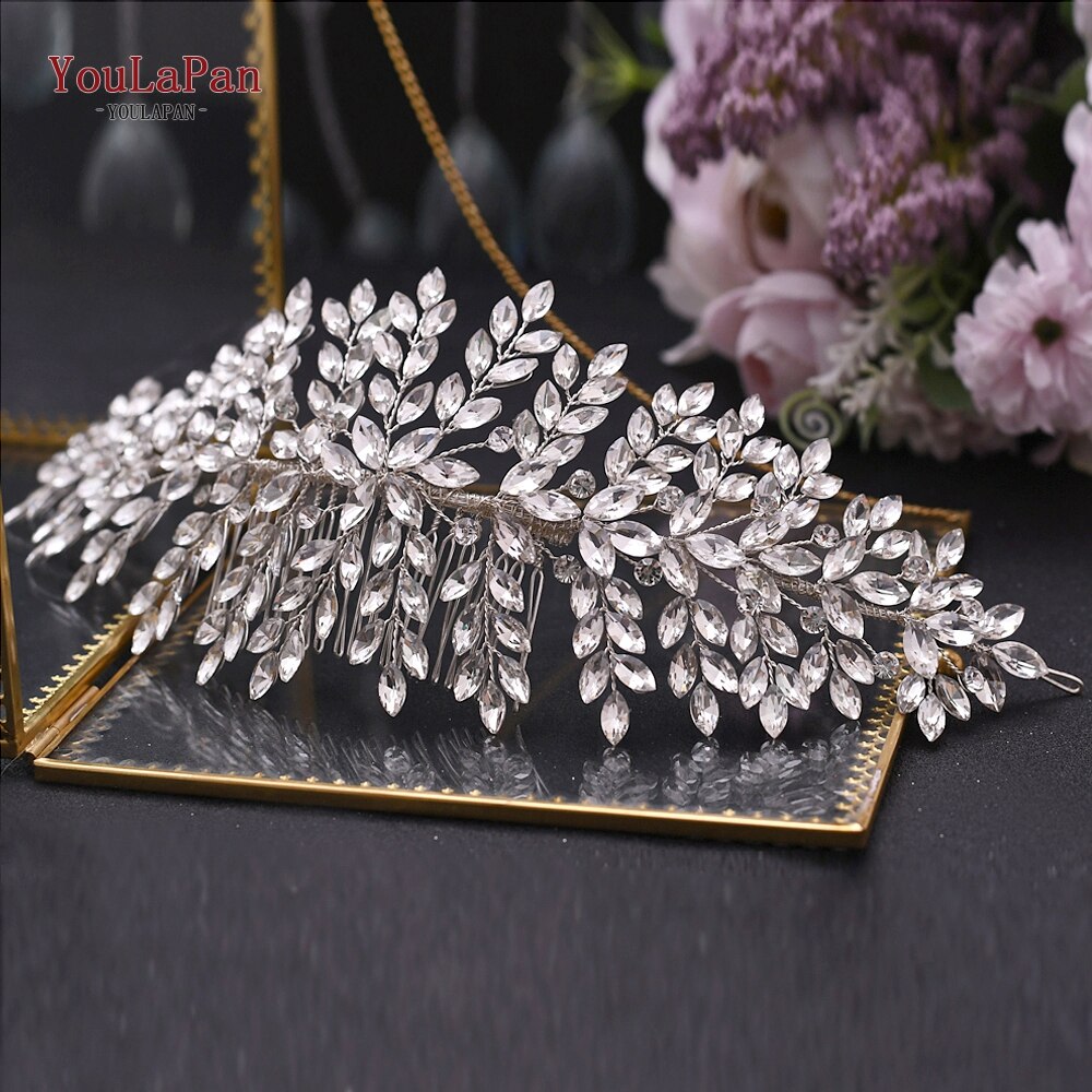 Topqueen HP77 Bruiloft Tiara Bridal Kammen Strass Bruiloft Hoofddeksels Bruiloft Haar Accessoires Bruids Hoofdtooi Bruiloft Haar Kam