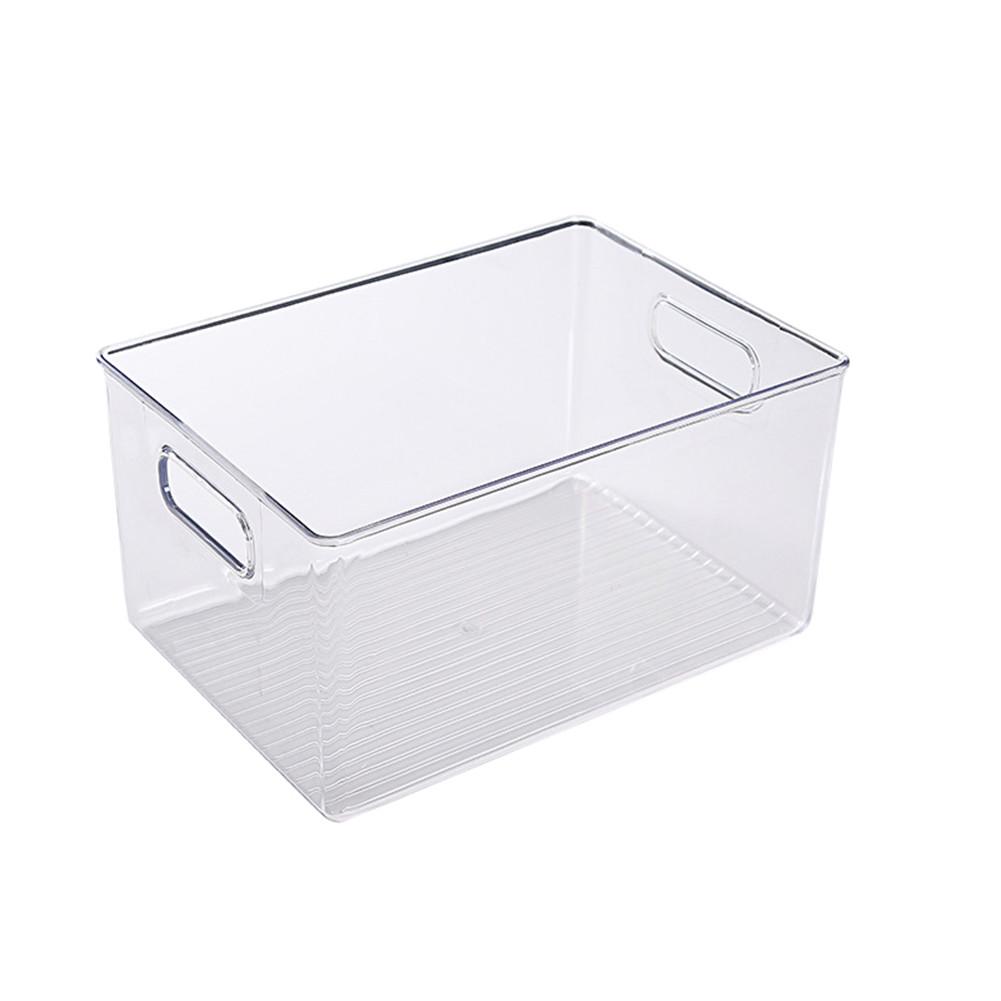 Clear Pantry Organizer Bins Household Plastic Food Storage Basket Box For Kitchen Countertops Cabinets Refrigerator Freezer: 28.8 X 20.5 X 15cm