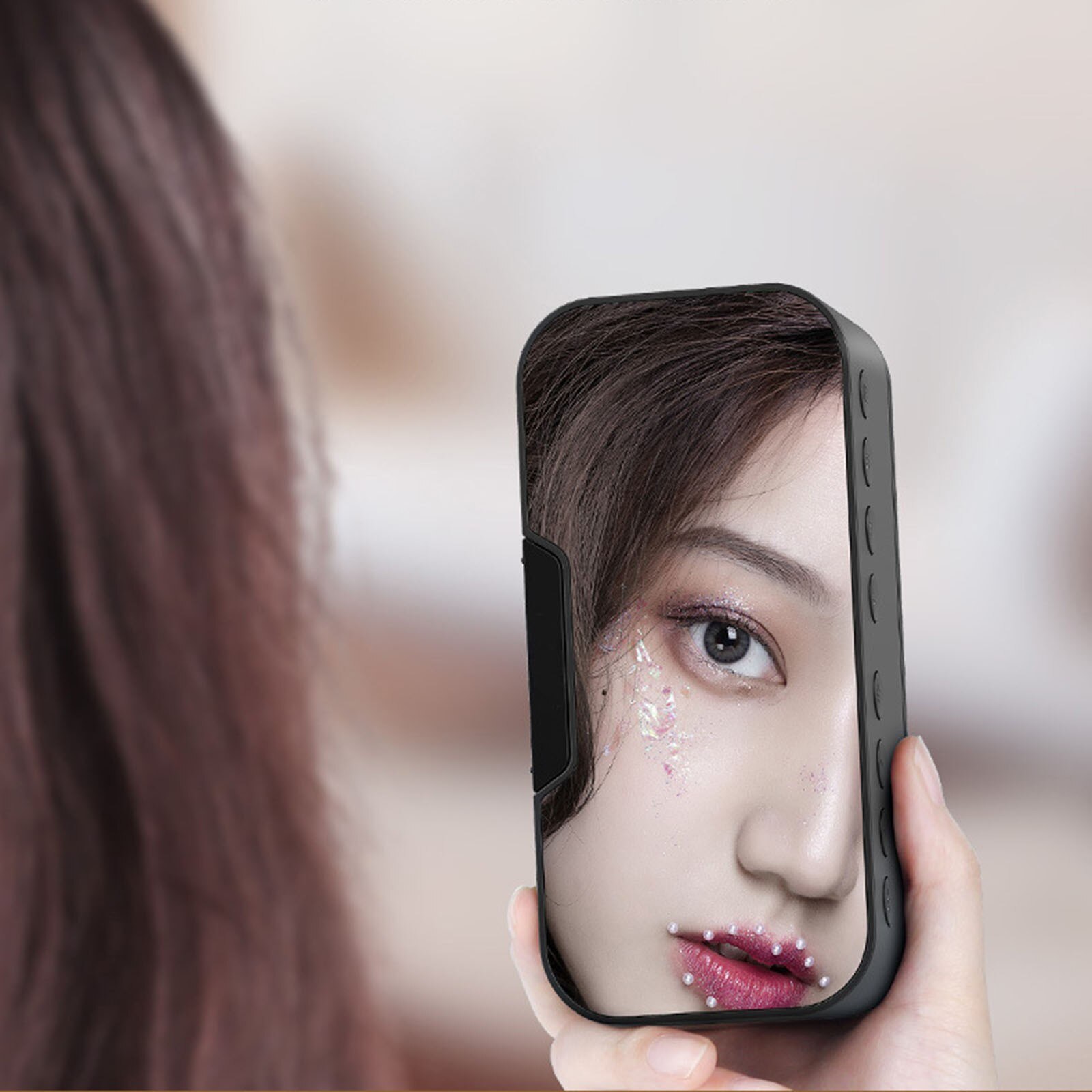 LED digital alarm clock wirless Poratable LED Mirror Digital Alarm Clock Wireless Bluetooth Speaker DIY