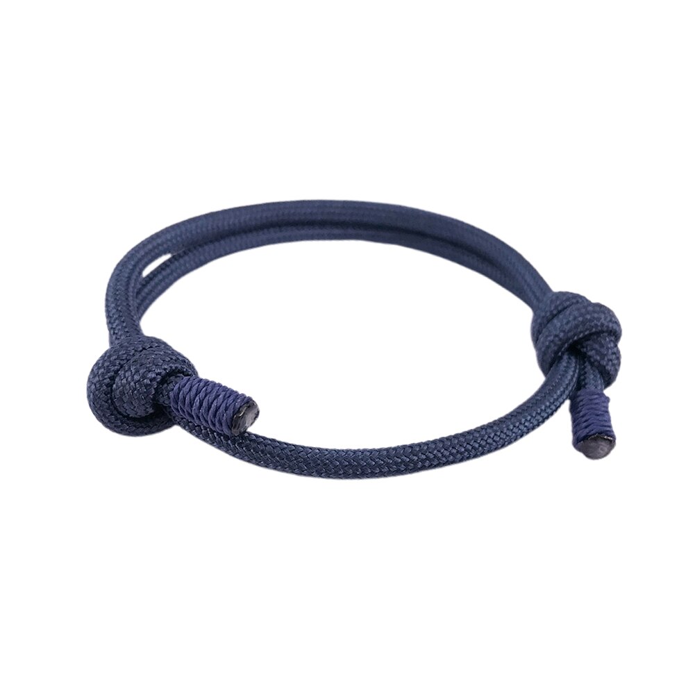 Marin Bracelet léger Simple fait à la main Passion nautique tressé Bracelet bricolage résistant à l'usure artisanat corde réglable: Navy Blue