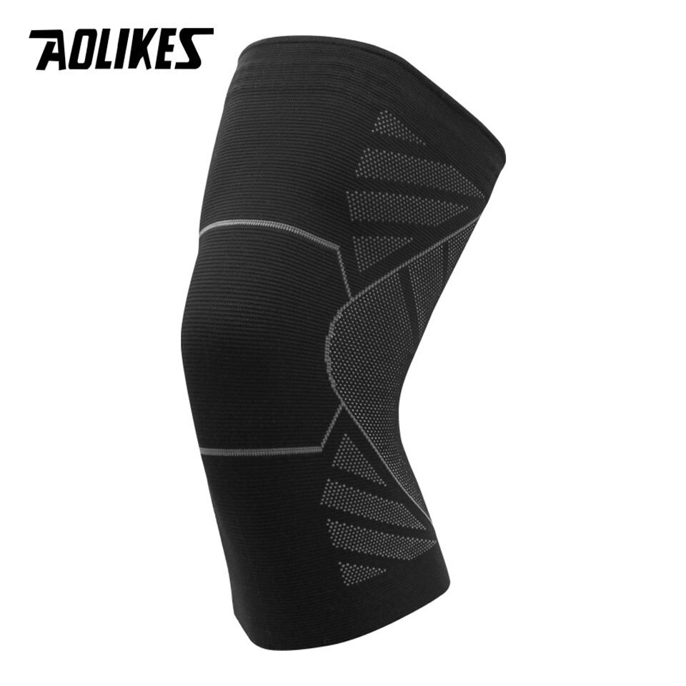 AOLIKES-Protector de tobillo elástico para deporte, transpirable, vendaje ajustable, almohadilla de protección para el tobillo, Fitness: knee support / L