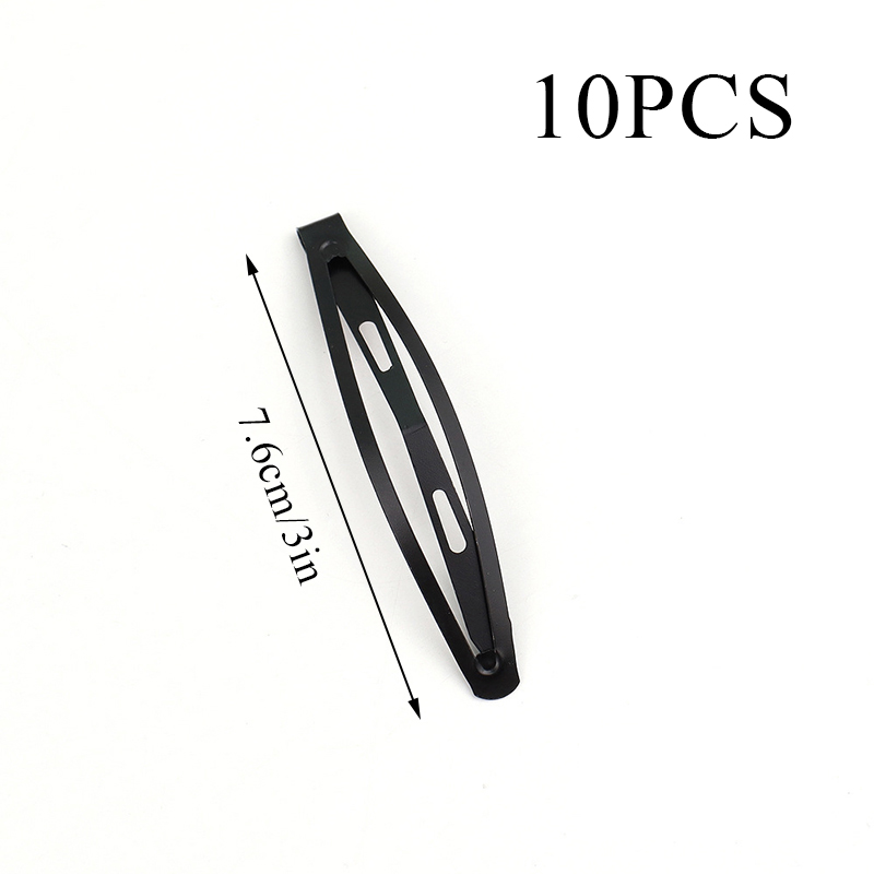 10 pçs/set liga bb grampo de cabelo pintura metal fosco grampos de cabelo tom preto snap grampos de cabelo artesanal headwear simples acessórios para o cabelo: YELLOW
