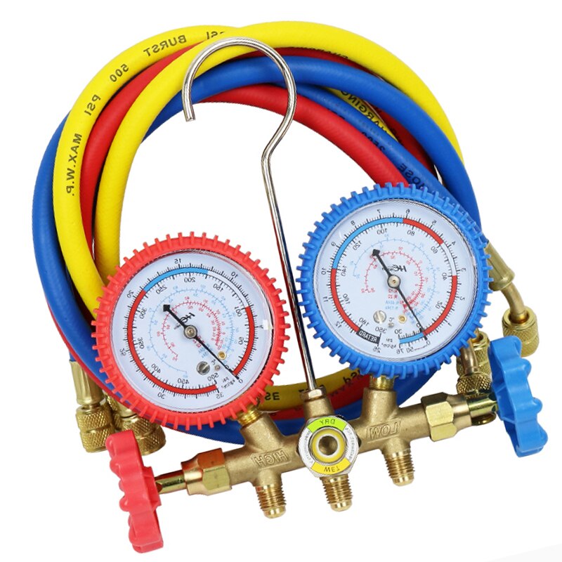 Air Condition Refrigeration Charging Manifold Gauge For R12 R134A R22 R404z