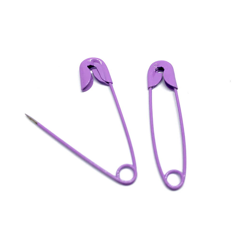 Épingles de sûreté colorées de 30mm, 100 pièces, accessoires de couture, bricolage, aiguilles en acier inoxydable, petite broche, vêtements: light purple 12